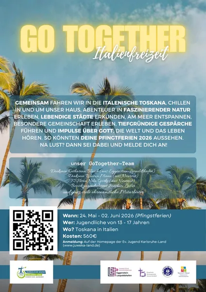 Flyer für die Pfingstfreizeit GoTogether 2026